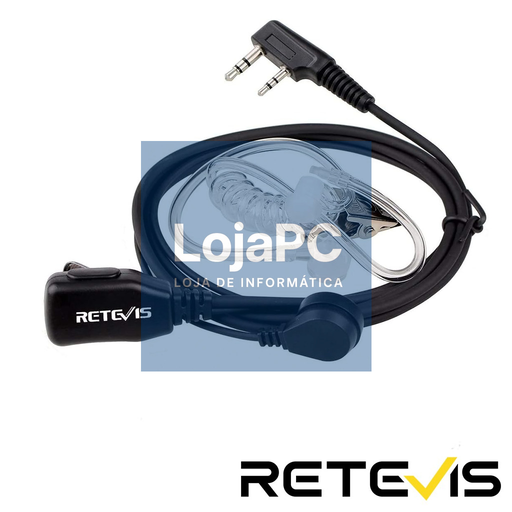 Auriculares RT668 Transparente Anti-Ruído Com PTT