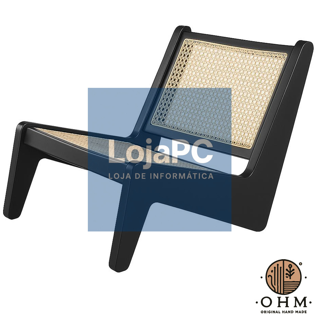Poltrona Rattan Black