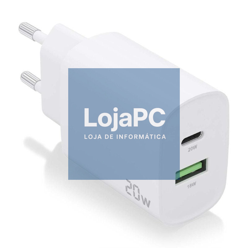 Carregador de parede Aisens A110-0754/ 1xUSB Tipo-C/ 1xUSB/ 20W
