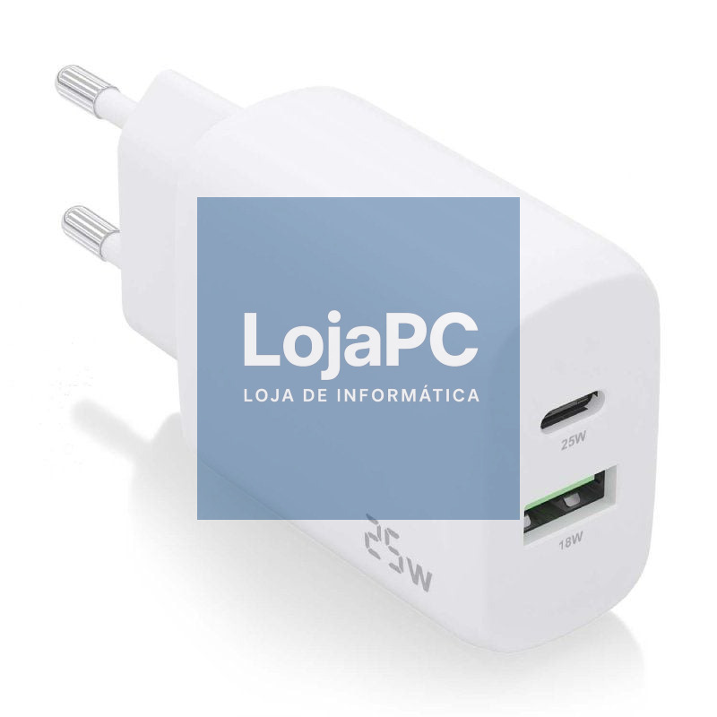 Carregador de parede Aisens A110-0758/ 1xUSB Tipo-C/ 1xUSB/ 25W