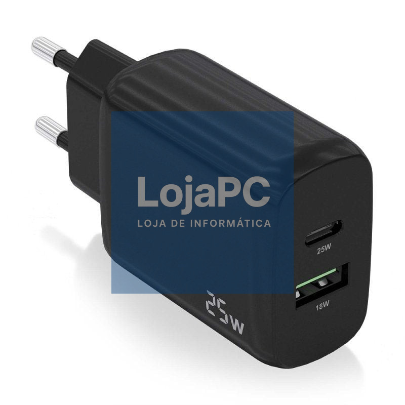 Carregador de parede Aisens A110-0759/ 1xUSB Tipo-C/ 1xUSB/ 25W