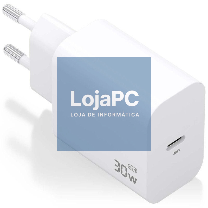 Carregador de parede GaN Aisens A110-0940/ 1xUSB Tipo-C/ 30W/ Branco