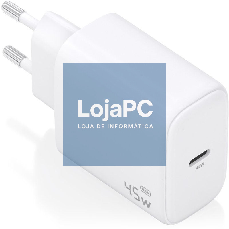 Carregador de parede GaN Aisens A110-0969/ 1xUSB Tipo-C/ 45W/ Branco