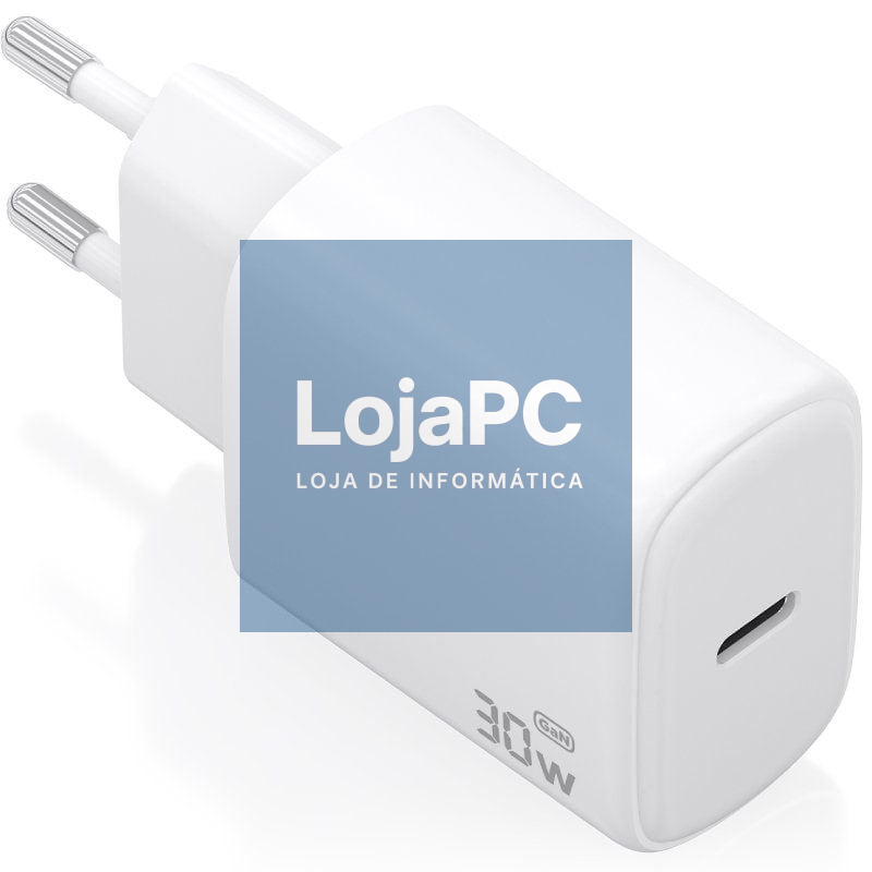 Carregador de parede GaN Aisens A110-0975/ 1xUSB Tipo-C/ 30W/ Branco
