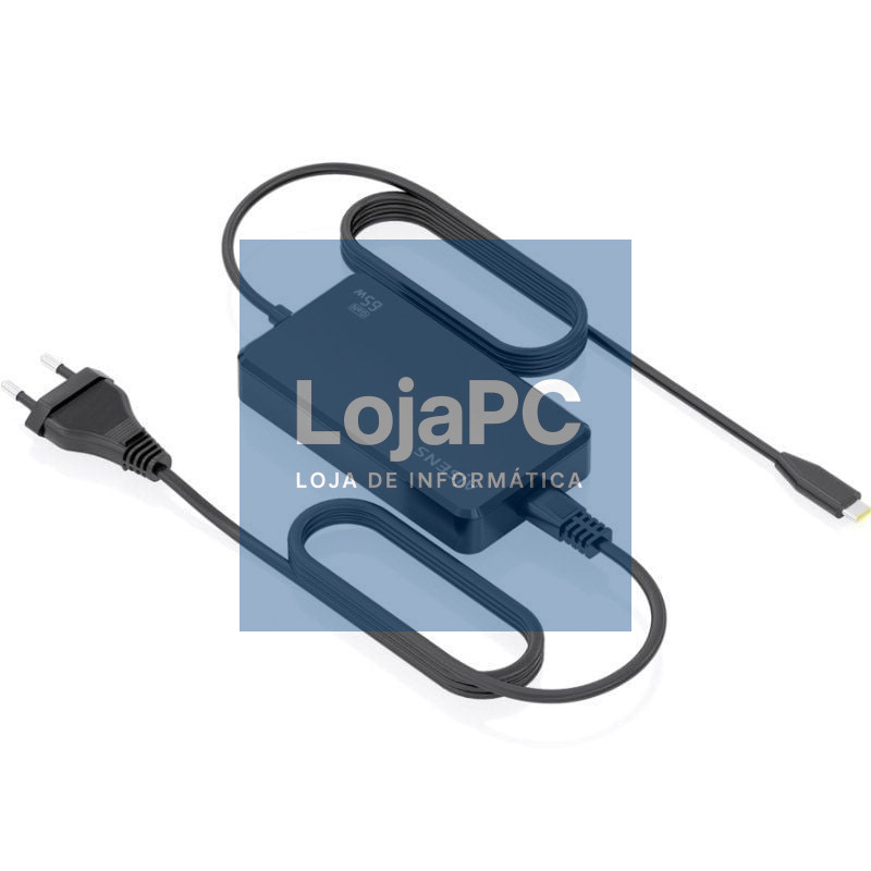 Carregador Secretária GaN Aisens ASCH-1PD65D068-BK/ 1xUSB Tipo-C/ 65W