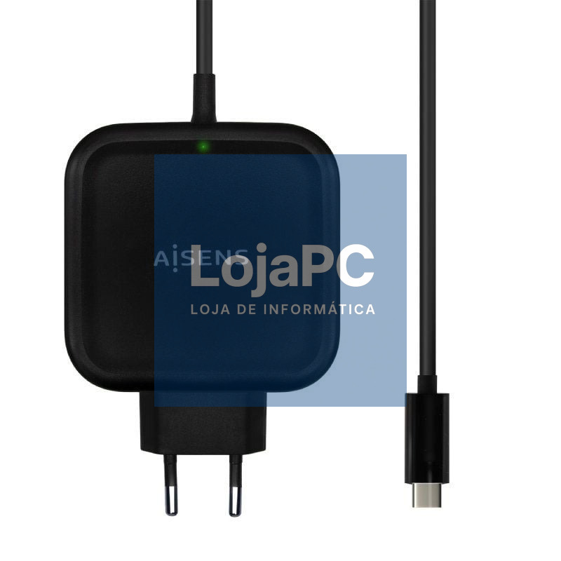 Carregador de parede Aisens ASCH-1PD65WL-BK/ 1xUSB Tipo-C/ 65W