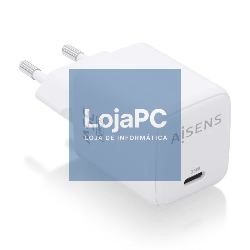 Carregador de parede GaN Aisens ASCH-35W1P016-W/ 1xUSB Tipo-C/ 35W