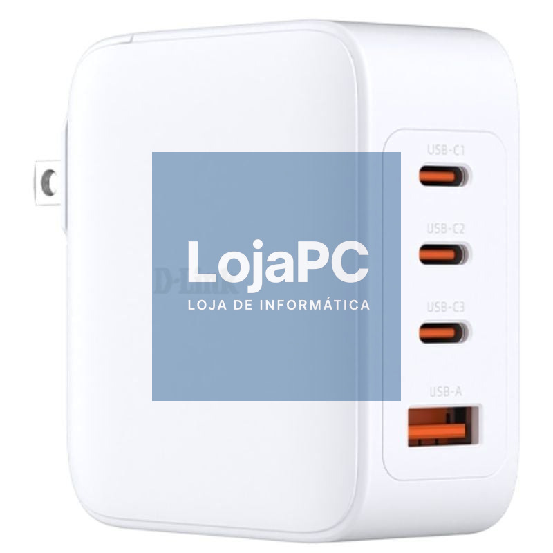 Carregador de parede GaN D-Link DCF-141/E/ 3xUSB Tipo-C/ 1xUSB/ 140W