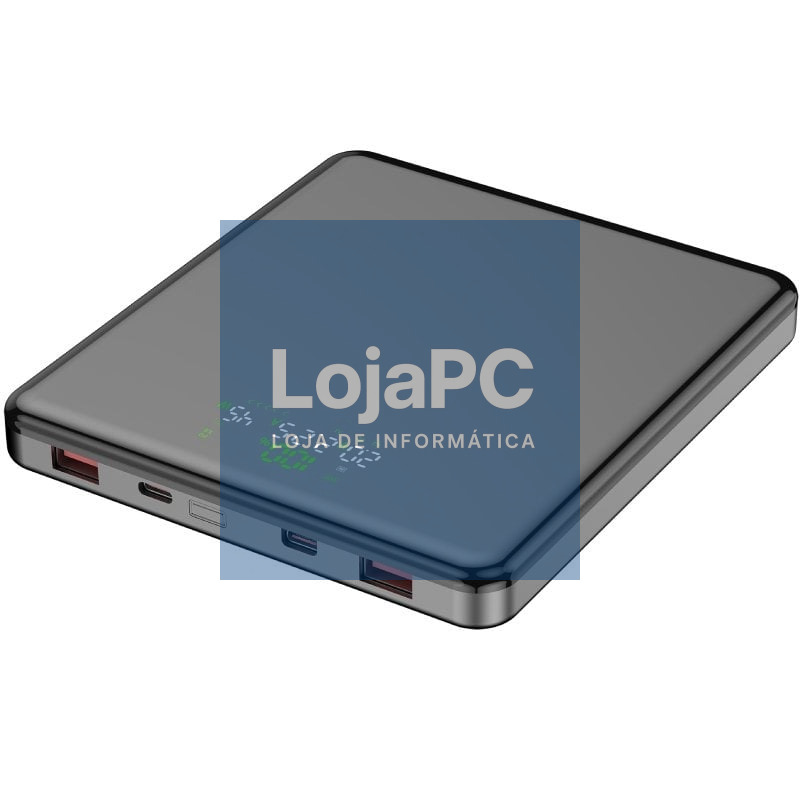 Powerbank 20000mAh Leotec LEPOW100W20G/ 100W/ Cinzento/ inclui Cabo USB Tipo-C