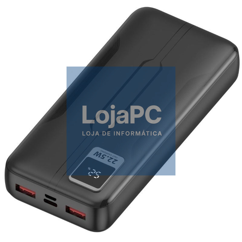 Powerbank 20000mAh Leotec LEPOW20W22K/ 22.5W/ Preta