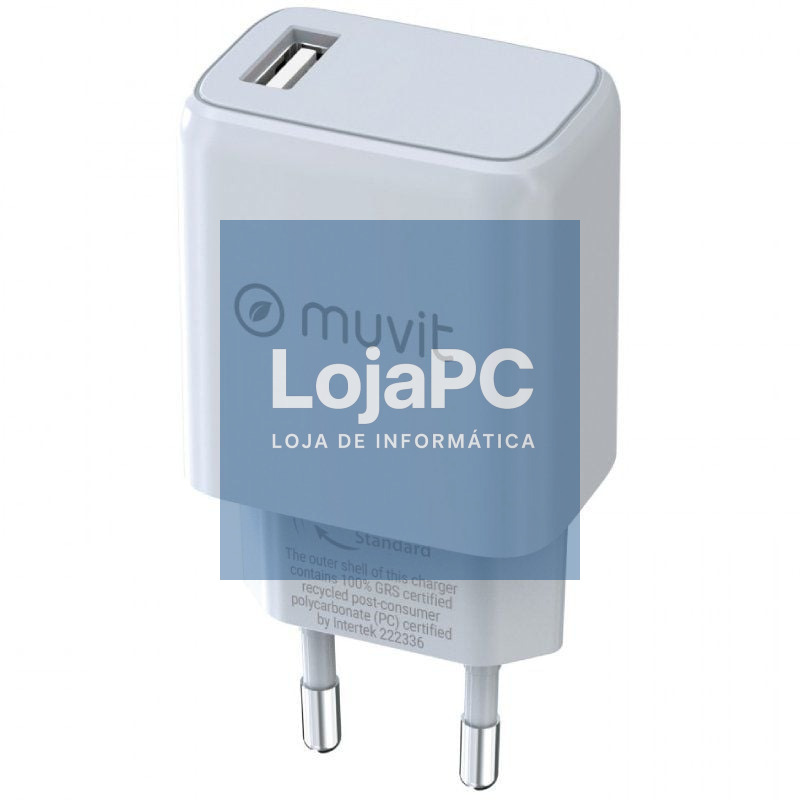 Carregador de parede Muvit For Change MCACC0002/ 1xUSB/ 15W