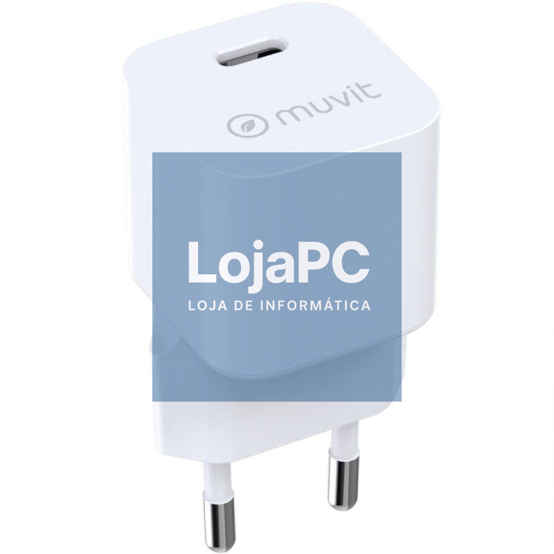 Carregador de parede Muvit For Change MCACC0047/ 1xUSB Tipo-C/ 30W