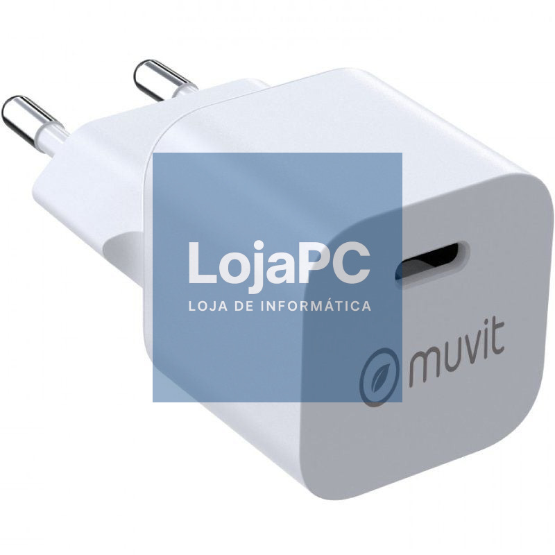 Carregador de parede Muvit For Change MCACC0048/ 1xUSB Tipo-C/ 20W