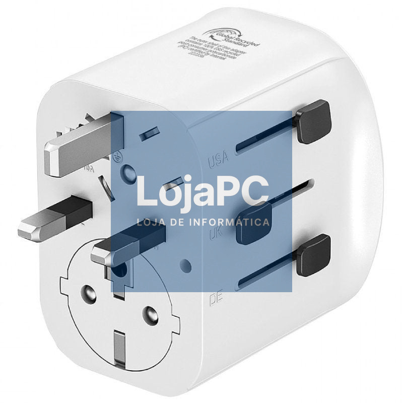 Carregador de parede Universal Muvit For Change MCADP0006/ Tomada de Corrente Universal/ 1xUSB Tipo-C/ 2xUSB/ 15W