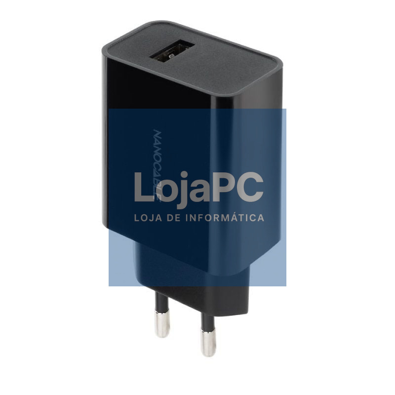 Carregador de parede Nanocable 10.10.2004/ 1xUSB/ 10W/ Preto