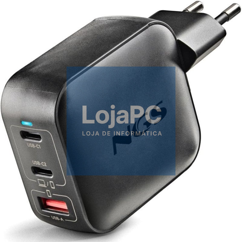 Carregador de parede GaN NGS BUD100WTINY 100W/ 2xUSB Tipo-C/ 1xUSB/ 100W