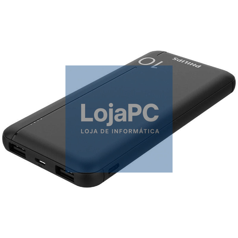 Powerbank 10000mAh Philips DLP1810NB/62/ Preta