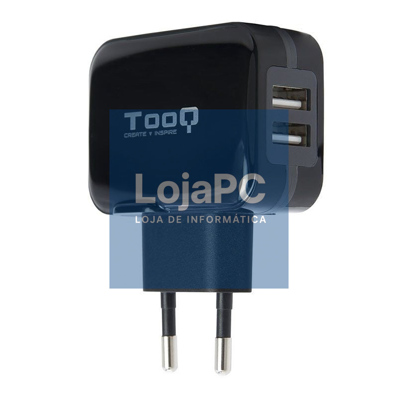 Carregador de parede TooQ TQWC-1S02/ 2xUSB/ 17W