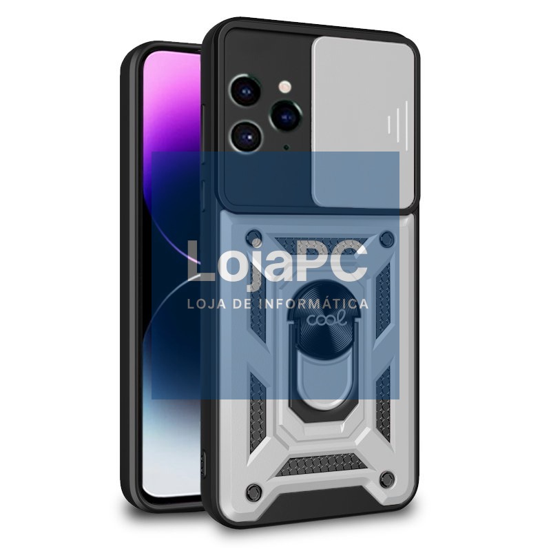 COOL Case for iPhone 14 Pro Max Hard Ring Silver