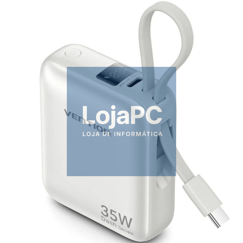 Powerbank 10000mAh Vention FHEN0/ 35W/ Beige/ inclui Cabo USB Tipo-C