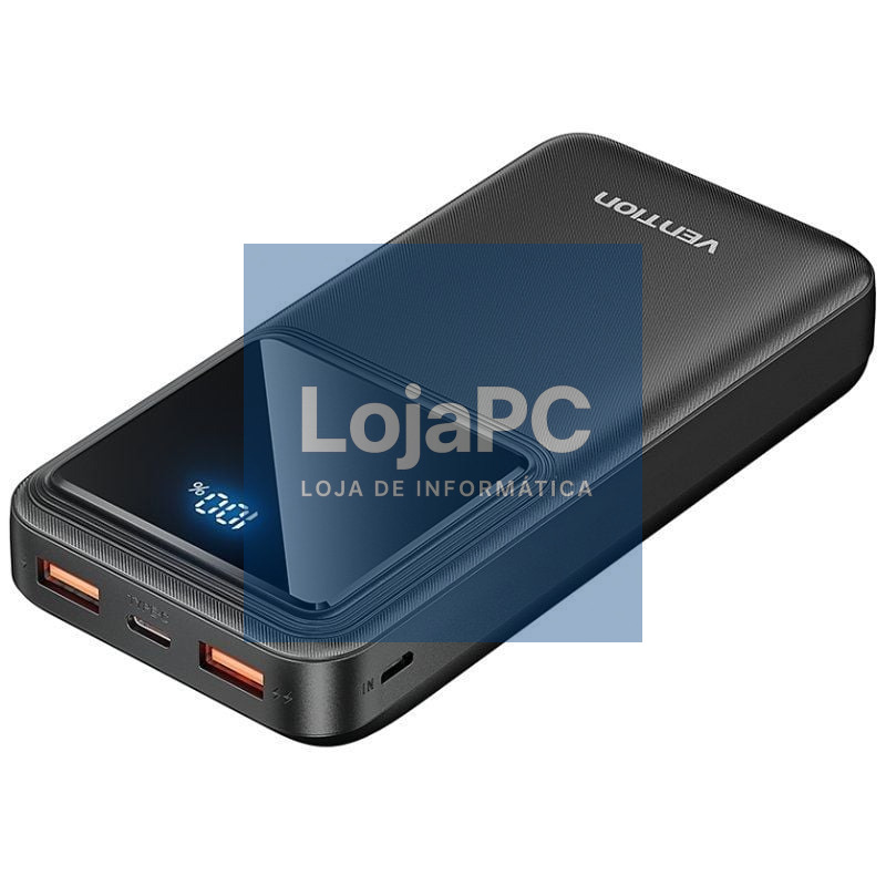 Powerbank 20000mAh Vention FHLB0/ 22.5W/ Preta