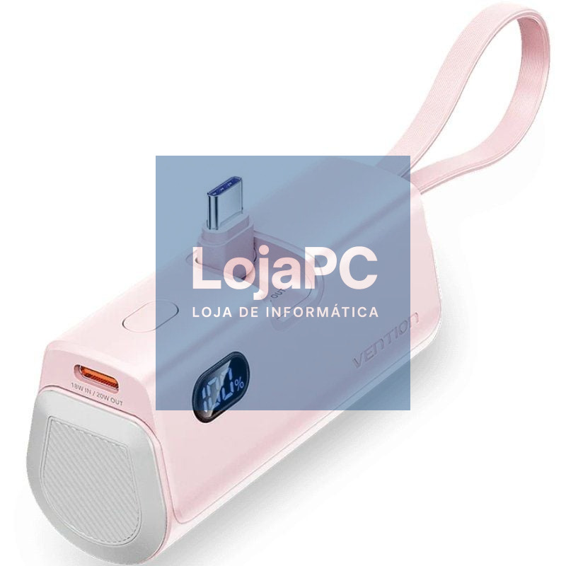 Powerbank 4800mAh Vention FHQP0/ 22.5W/ Rosa