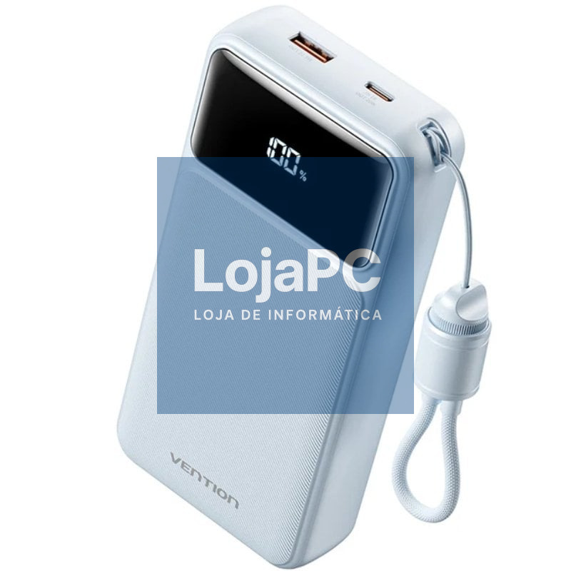 Powerbank 20000mAh Vention XGYL0-40-TY/ 22.5W/ Azul/ inclui Cabo USB Tipo-C