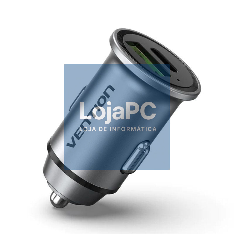 Carregador de automóvel Vention FFBH0/ 1xUSB-Tipo C/ 1xUSB/ 20W