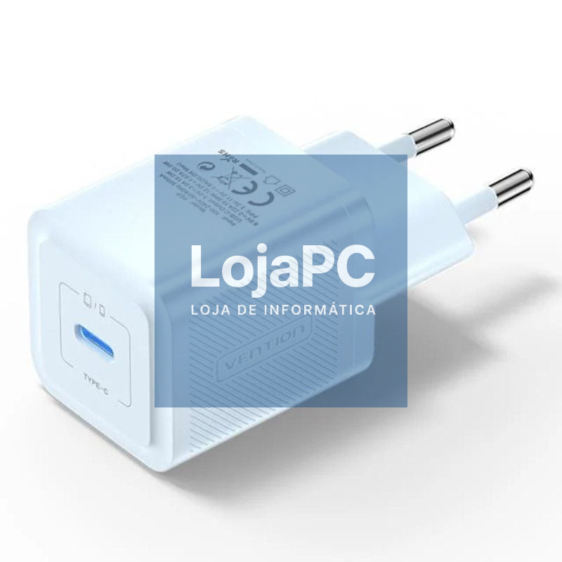 Carregador de parede GaN Vention FEPL0-EU/ 1xUSB Tipo-C/ 20W