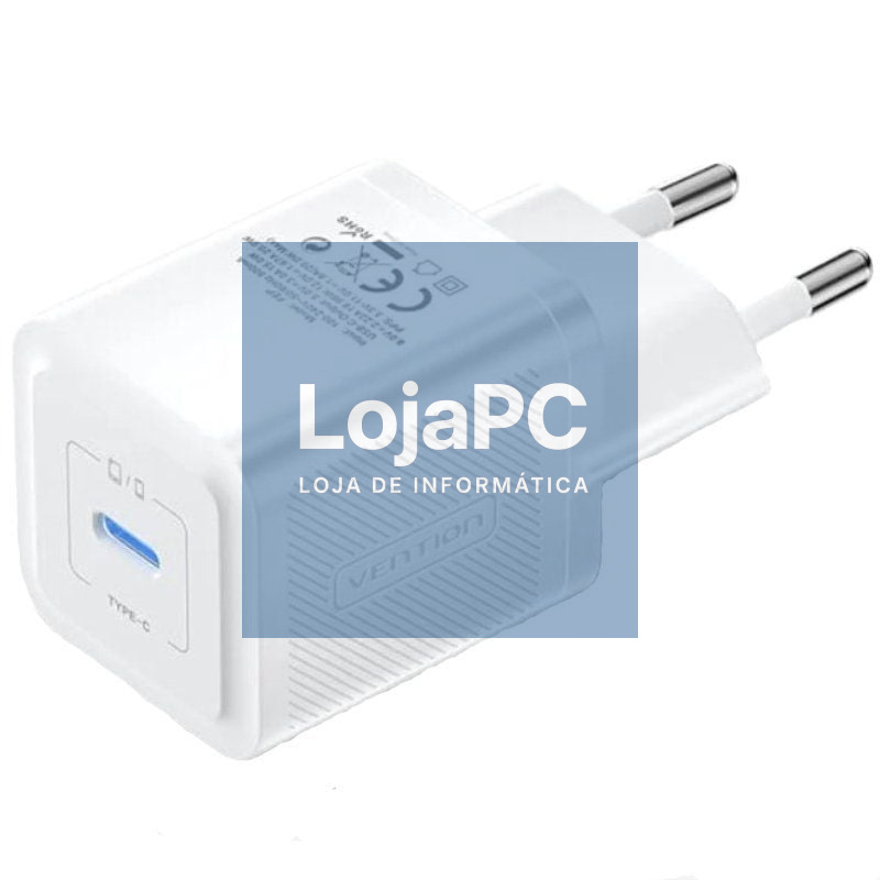 Carregador de parede GaN Vention FEPW0-EU/ 1xUSB Tipo-C/ 20W