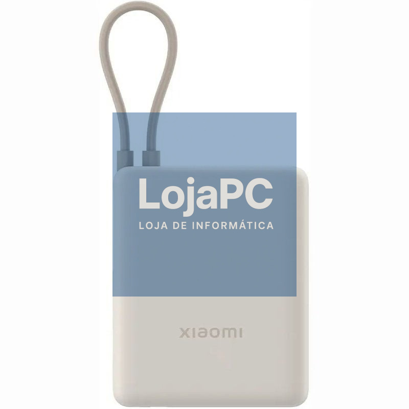 Powerbank 10000mAh Xiaomi 33W Power Bank Integrated Cabo/ 33W/ Beige/ inclui Cabo USB Tipo-C