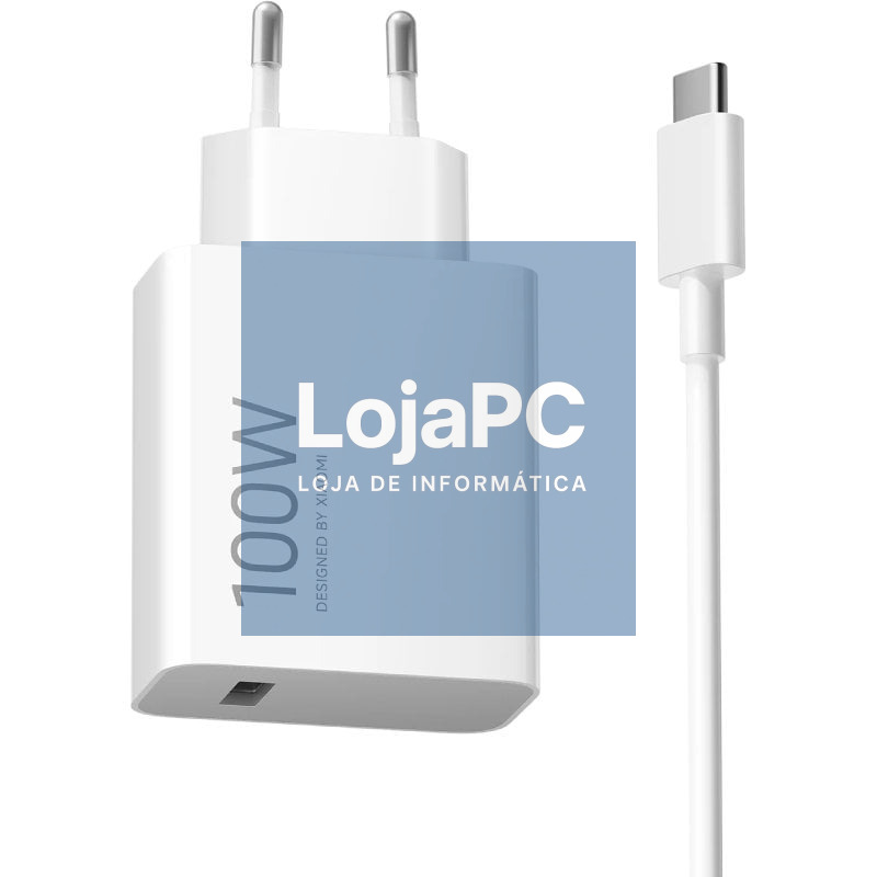 Carregador de parede Xiaomi 100W Charging Combo (Type-A)/ 1xUSB + Cabo USB Tipo-C/ 100W