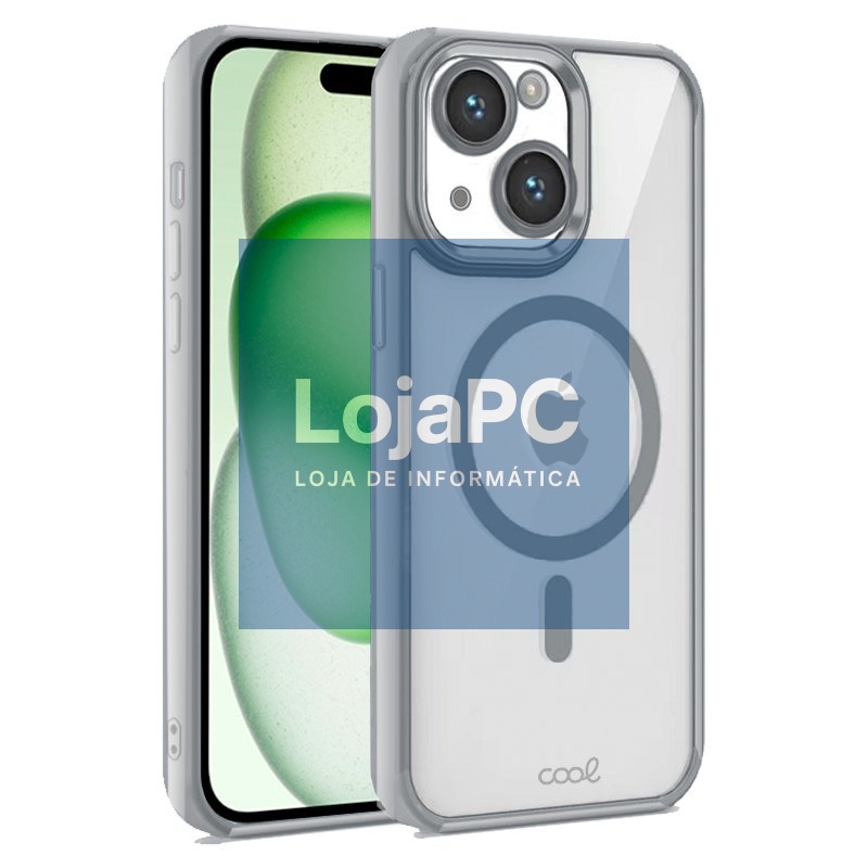 COOL Case for iPhone 15 Plus Magnetic Silver Edge