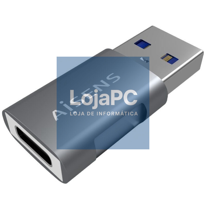 Adaptador USB 3.2 GEN2 Aisens A108-0655/ USB Tipo-C Fêmea - USB Macho