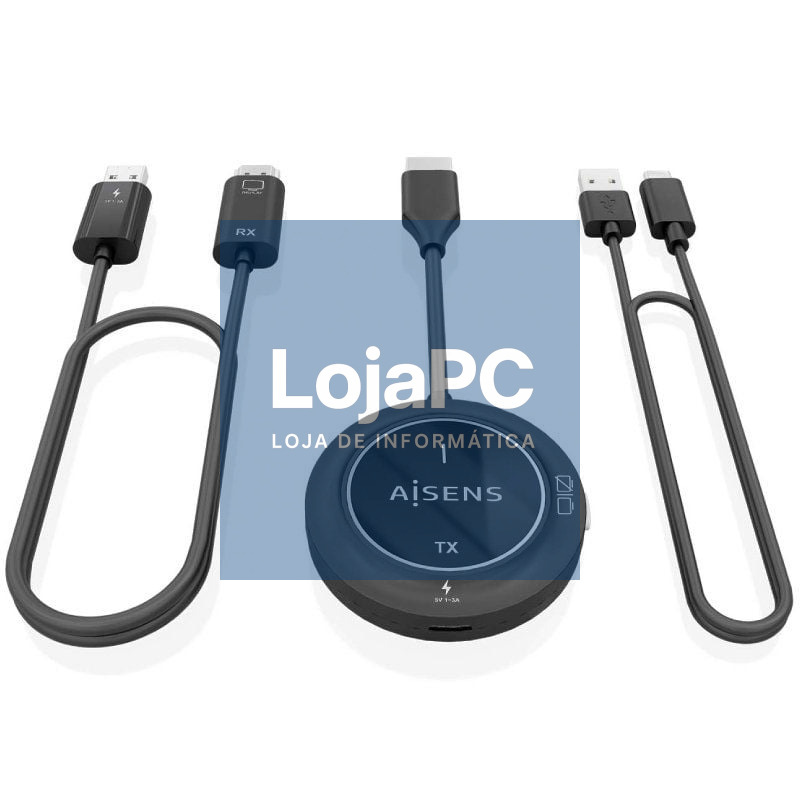 Adaptador/Transmisor de vídeo sem fios HDMI Aisens ASWL-H2K30M002-BK
