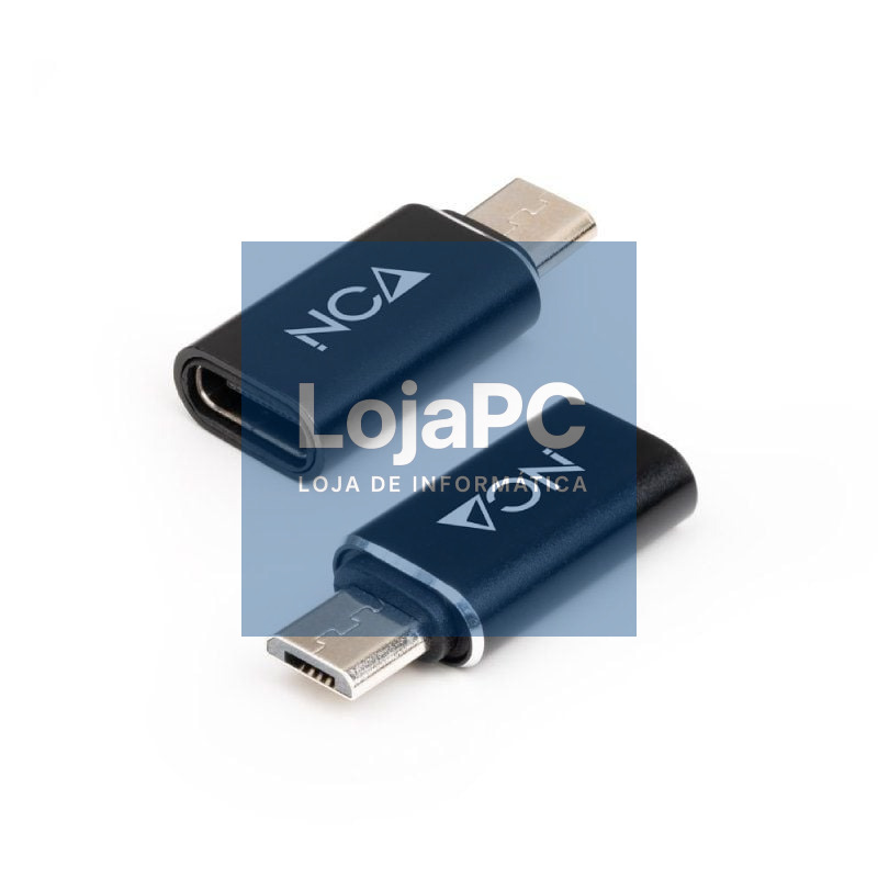 Adaptador Nanocable 10.02.0014/ MicroUSB Macho - USB Tipo-C Fêmea