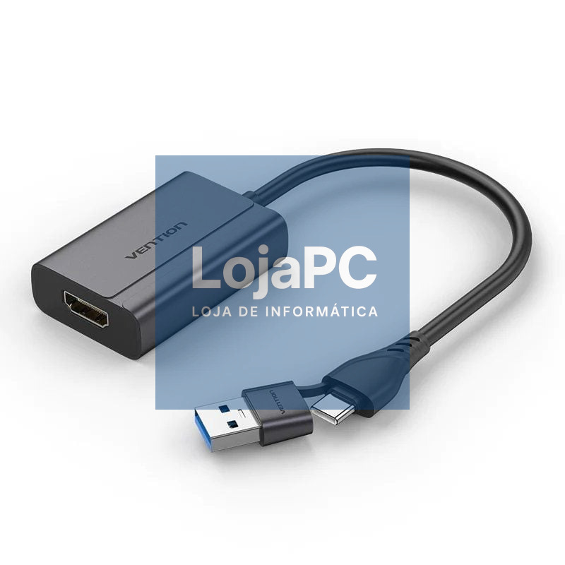 Adaptador Vention ACYHB/ USB Tipo-C Macho/ USB Macho - HDMI Fêmea