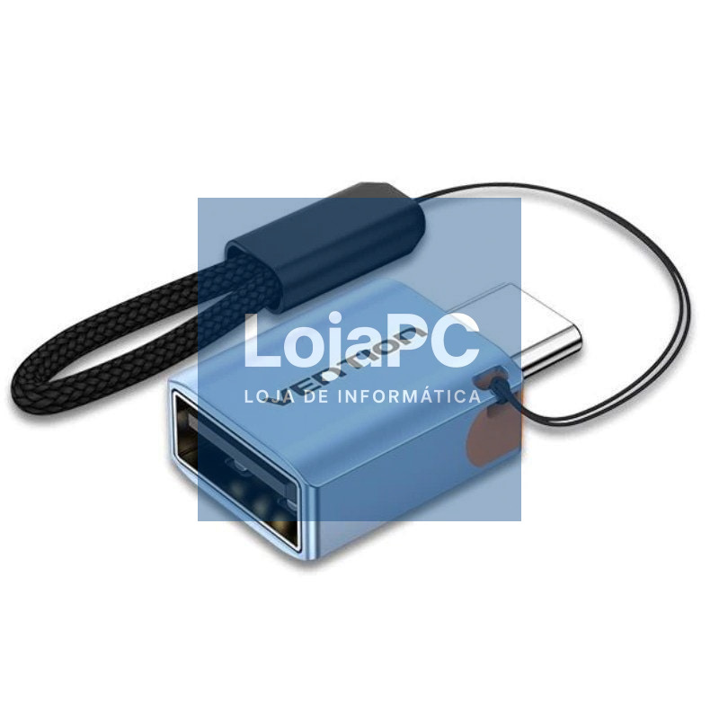 Adaptador OTG USB 3.1 Vention CUBH0/ USB Tipo-C Macho - USB Fêmea/ Azul