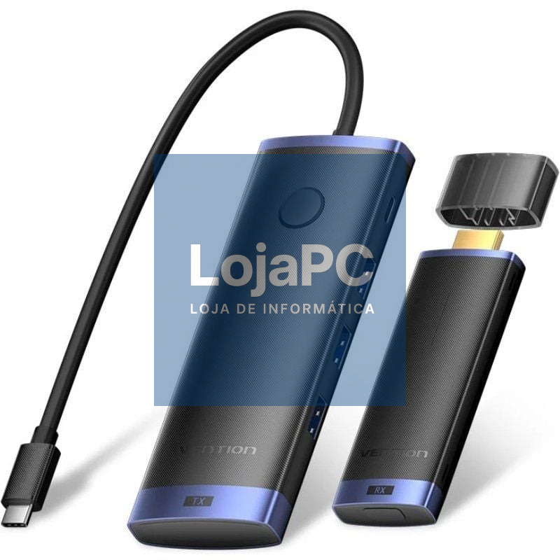 Adaptador/Transmisor de vídeo sem fios USB Tipo-C 3.2 - HDMI Vention TPVBB/ 60W