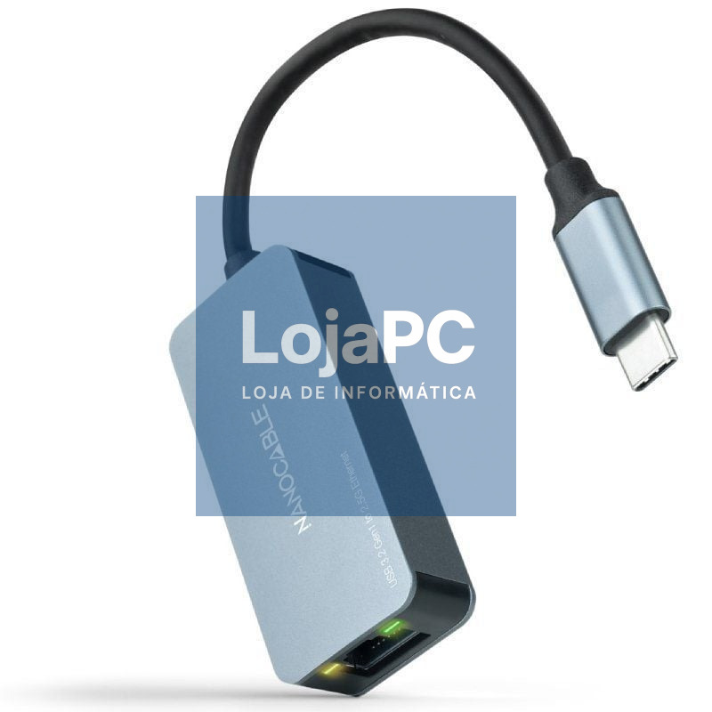 Adaptador USB Tipo-C - RJ45 Nanocable 10.03.0410/ 2500Mbps