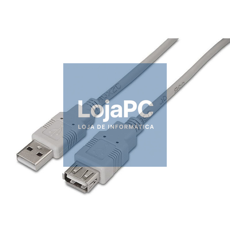 Cabo Extensão USB 2.0 Aisens A101-0013/ USB Macho - USB Fêmea/ até 2.5W/ 60Mbps/ 1.8m/ Beige