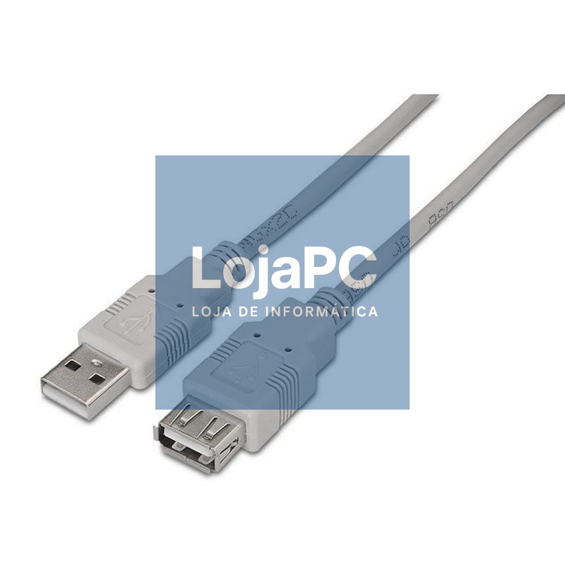 Cabo Extensão USB 2.0 Aisens A101-0014/ USB Macho - USB Fêmea/ até 2.5W/ 60Mbps/ 3m/ Beige