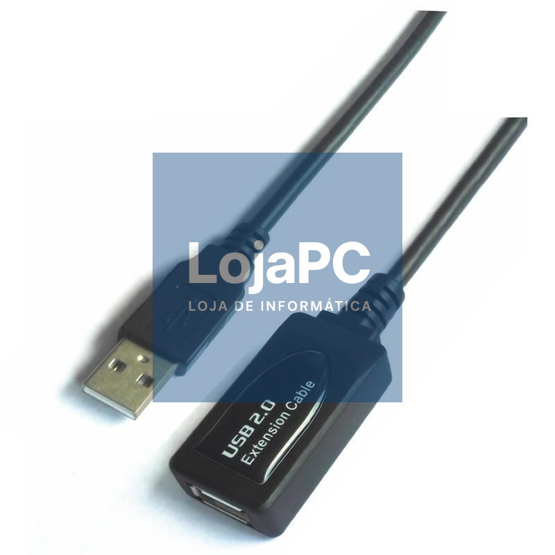 Cabo Extensão USB 2.0 Aisens A101-0018/ USB Macho - USB Fêmea/ até 2.5W/ 60Mbps/ 5m/ Preto