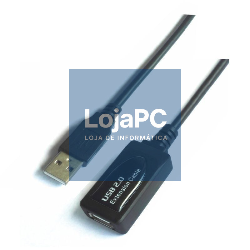Cabo Extensão USB 2.0 Aisens A101-0019/ USB Macho - USB Fêmea/ até 2.5W/ 60Mbps/ 10m/ Preto