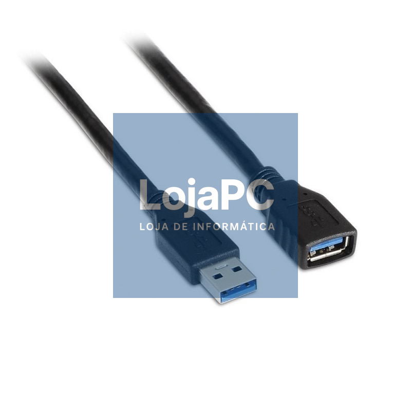 Cabo Extensão USB 3.0 Aisens A105-0041/ USB Macho - USB Fêmea/ até 9W/ 625Mbps/ 1m/ Preto