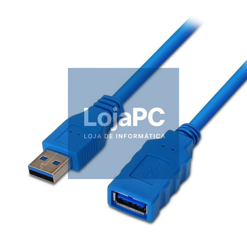 Cabo Extensão USB 3.0 Aisens A105-0045/ USB Macho - USB Fêmea/ até 9W/ 625Mbps/ 1m / Azul