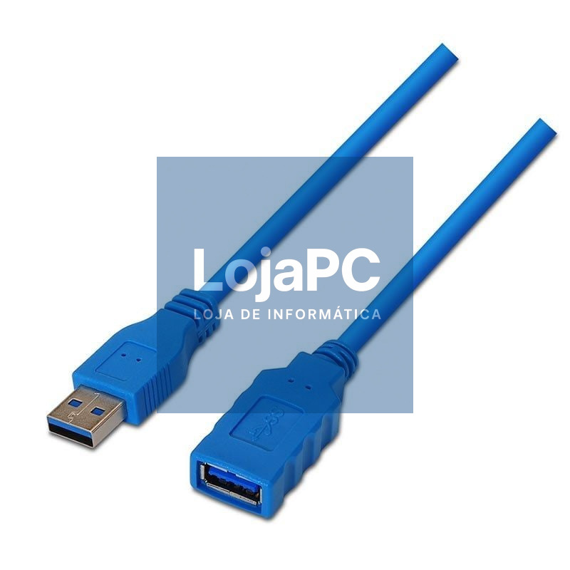 Cabo Extensão USB 3.0 Aisens A105-0046/ USB Macho - USB Fêmea/ até 9W/ 625Mbps/ 2m/ Azul