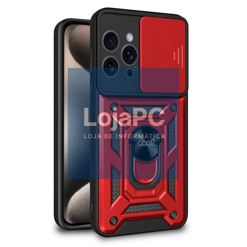 COOL Case for iPhone 15 Pro Max Hard Ring Red