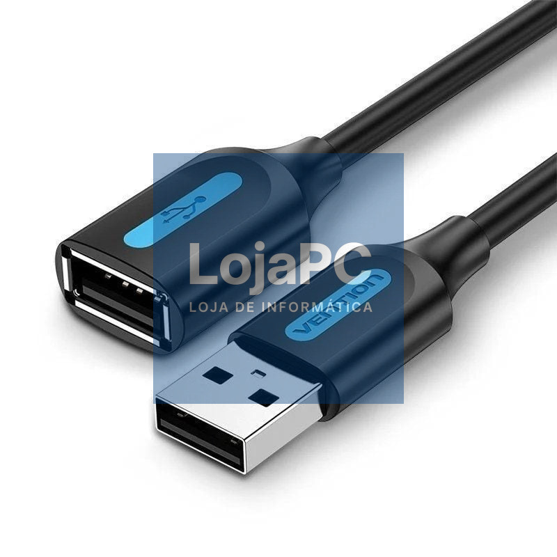 Cabo Extensão USB 2.0 Vention CBIBG/ USB Macho - USB Fêmea/ 480Mbps/ 1.5m/ Preto