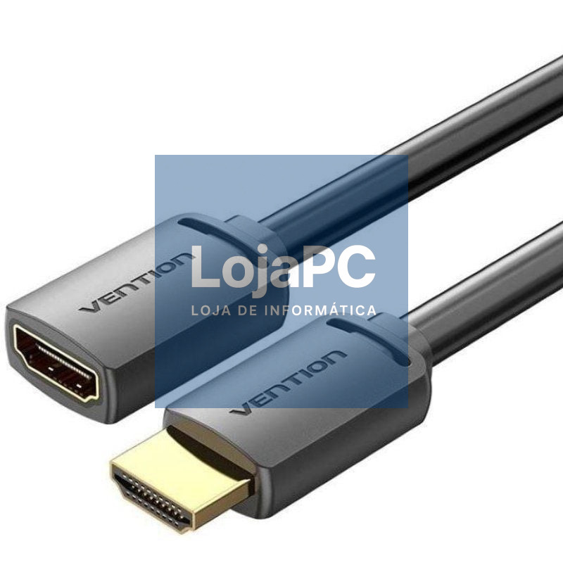Cabo Extensão HDMI 4K Vention AHCBG/ HDMI Macho - HDMI Fêmea/ 1.5m/ Preto